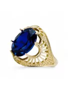 Inel Vintage bijuterii Safir Aur galben 14K vrc003y